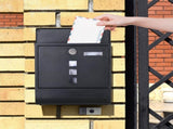 Lockable Mailbox Wall Mounted Mail Letter Post Box with Newspaper Holder Rack V767-JJ-ZR1233