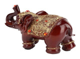 Elephant Statue Durable Resin Cute Elegant Attract Wealth Round Corner Elephant Decor for Home V1294-YM0626-3115220164911