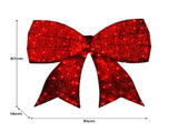 Christabelle Christmas Display Bow 91cm with LED and Twinkle Lights 5 Functions Decoration Orna 112_SB403