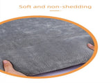 Grey L size Plush Flannel Pet Bed with Removable Sponge - Waterproof, Extra Wide & Thickened, Soft V888-ELOSUNG50108