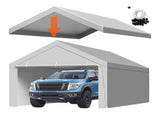 Carport Replacement Canopy, 6 x 4 m Potable Garage Tent Top Tarp with Sidewalls, UV-Resistant & V952-CKPB13X20FTHFHUUD001V0