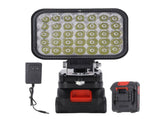 LED Work Light Battery Powered Handheld Flashlight with Dual USB Ports Cordless Lamp for Outdoor V1294-YM0901-3119250084612