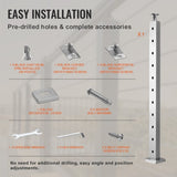 VEVOR Cable Railing Post Level Deck Stair Post 36 x 0.98 x 1.97" Cable Handrail Post Stainless Steel V952-LGZYY91.42.551C3JV0