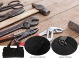 Heavy Duty Canvas Tool Roll Bag with Zipper Pouch for Car Motorcycle Storage V1192-AZ-W-25329