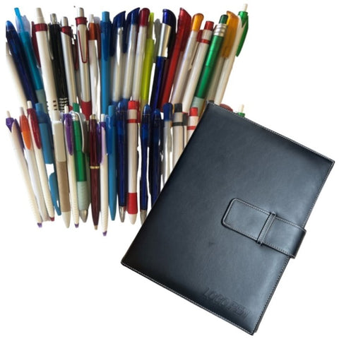 114x Ball Point Pen + Pens Holder Folder Gift School Office Business V563-ASSPENS114_ORGANIZER