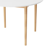 Artiss Dining Table Round White 108CM Diameter Demi DINING-C-TAB-01-WHWD