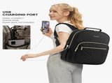 Stylish Laptop Backpack for Women Large Capacity 27L Computer Bag with 15.6 Inch Compartment, USB V1107-CS-XSBJBBBH