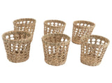 6 PCS Woven Cup Holders Anti Scald Hollow Straw Woven Glass Cup Sleeve for Glass Bottles Plastic V1294-YM0706-3118230180611