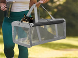 Pawz 3 in 1 Pet Soft Crate Dog Cat Carrier L Size Grey PT1254-L-GY