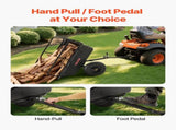 Garden Utility Trailer, 10 Cu. Ft 227 kg, ATV UTV Hauling Trailer, Tow Behind Poly Dump Cart with V952-HYTCHSSL10CUFU8JW001V0