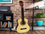 Karrera 34in Acoustic Childrens Wooden Guitar - Natural NC-34-NAT