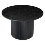 Luxe Black Ribbed Texture Wooden Coffee Table V264-TAB-723C-BLK-NA-1