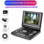 7Inch Portable Dvd Player CD Card Hd 16:9 Lcd Large 270-Degree Rotation Screen V201-DVD0708BL8AU