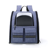 Light Blue Collapsible Pet Carrier Backpack with Trolley Sleeve V888-ELOSUNG10815