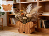 Butterfly Wicker Basket, Butterfly Shaped Wicker Basket with Handle, Handmade V1366-AZ2-W-26791