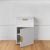 PORTO BEDSIDE TABLE - WHITE - SLIM - PULL BRASS V164-ECS13WFTB03G