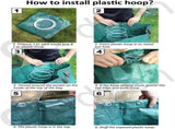 3-Pack 80 Gallon Yard Waste Bags, Reusable Heavy Duty Collapsible Garden Leaf Bags with Plastic V1258-DP02-C-244