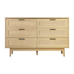 Artiss 6 Chest of Drawers - BRIONY Oak FURNI-E-RAT-CDR-6D-WD-AB