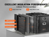 Insulated Food Pan Carrier, 82 Qt Hot Box for Catering, LLDPE Food Box Carrier w/ Double Buckles, V952-SPBWXH90-A90LR902V0