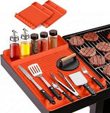 2 Pack Silicone Grill Tool Mat 16 x 11.5 Inch Heat Resistant NonSlip BBQ Utensil Mat, Outdoor V1188-MS-824-001