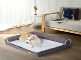 Jumbo Orthopedic Dog Bed Sofa Lounge - Raised High Bolster Pet Bed with Washable Cover Size XL V767-P-XD388-XL