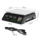 Emajin Scales Digital Kitchen 40KG Weighing Scales Platform Scales Black LCD SCALE-SHOP-B-40KG-BK