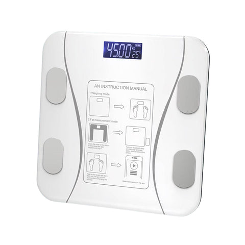 Bluetooth Smart Body Fat Scale White - Digital BMI Weight USB Recharge with App V238-SUPDZ-41075111297104
