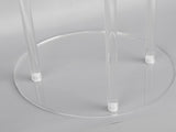 Clear Small Acrylic Drink Table Minimalist Small Round Side Table for Living Room Bedroom Balcony V1294-YM0901-3116240027111