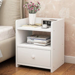 Bedside Tables Drawers Side Table Bedroom Furniture Nightstand White Unit V63-837751