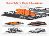 Roof Rack Basket, 1625 x 990 x 105 mm, Universal Rooftop Carrier with 1120 x 870 x 260 mm V952-HKSXLK6439INXPVB0V0