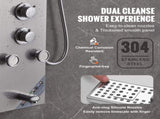 Shower Panel System, 6 Shower Modes, LED & Screen Hydroelectricity Shower Panel Tower, Rainfall, V952-FTYS6CS2MSDPTMPHLV9