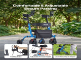 Rollator Walker with Seat for Seniors, Foldable Rolling Walker, Lightweight Aluminum Mobility V952-ZLZXQLSLHJQ13HJYW001V0