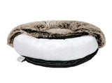 PaWz Pet Bed Cat Dog Donut Nest Calming L Brown Large PT1035-L-BR