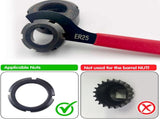 6 Piece Coilover Spanner Wrench Set, C Shape Hook Tools for Suspension Spring Adjustment, Shock V1189-LC-AMZ-00101