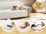 100% Waterproof Couch Cover for 3 Cushion Sofa Washable Pet Friendly with Elastic Straps Thick V1259-DP01-A-4454