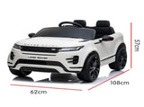 Kahuna Land Rover Licensed Kids Electric Ride On Car Remote Control - White CAR-LRV-WH