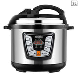 SOGA Stainless Steel Electric Pressure Cooker 8L Nonstick 1600W ELECTRICPRESSURECOOKER8L