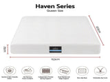 Giselle 25cm Queen Hybrid Mattress Soft Knitted Fabric Edge Support Gel Foam MATTRESS-B-HAVEN-25-Q
