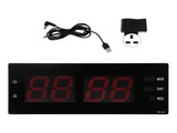 Electronic Digital Wall Clock Night Lights Temperature Calendar Clock for Home Office 100240VUK V1294-YM0901-3115210104412