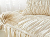 Wrinkle Textured Bedding Set - 3 Piece Quilt Cover and Pillowcase Set - Beige Bohemian Style V888-ELOSUNG54958-10