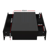 Artiss Coffee Table 4 Drawers Black Trevi FURNI-L-COF01-BK-AB