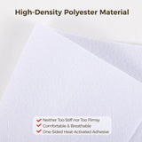 Iron-On Fusible Fleece Interfacing 16.5" x 10 Yards, Medium Weight One-Sided Iron On High-Density V1369-AZ3-W-08892