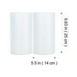 SWETRACE Lamp Shade for Cylinder Lamp White Linen 2Pcs 9.8x5.5x5.5in V1189-LWWAL-20260327-03516