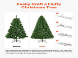Christmas Tree, 1.8m Artificial Xmas Tree, Full Holiday Decor Trees with 1250 Branch Tips & Sturdy V952-CGKSDSPVCLS6K87RZ001V0