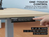 FORTIA Sit To Stand Standing Desk, 120x60cm, 72-118cm Electric Height Adjustable, Light Oak Style V219-ADKSSTFO2LOSB