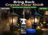 Outdoor Lantern and Garden Light Cleaner Spray, Patio Light Cleaner, Gentle Stain Removal & V1369-AZ3-W-08112