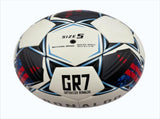 A black, red and blue graffiti football, made of PU, containing a pumpair needlenet bag, a gift V1102-HYZQ00C07