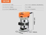 Wood Router, 1.25HP 800W, Compact Wood Trimmer Router Tool, 30000RPM Max Speed 6 Variable Speeds, V952-YXKXBJ710W65AZLFEV3