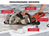 BAUMR-AG 3500W 350mm/14" Electric Concrete Demolition Cut-Off Saw, Wet and Dry Cutting, Diamond V219-SAWCONBME8XA