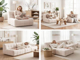 Artiss Set of 3 Sofa Modular Boneless Couches No Assembly White SBED-M-TED-3S-BG